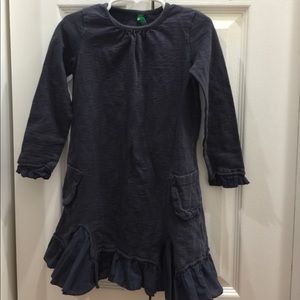Little girls navy blue dress